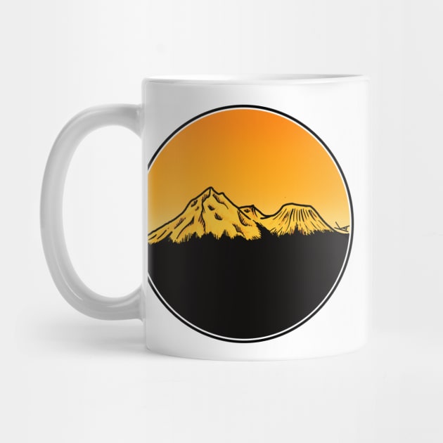 Mt Shasta CA at Sunset by FernheartDesign